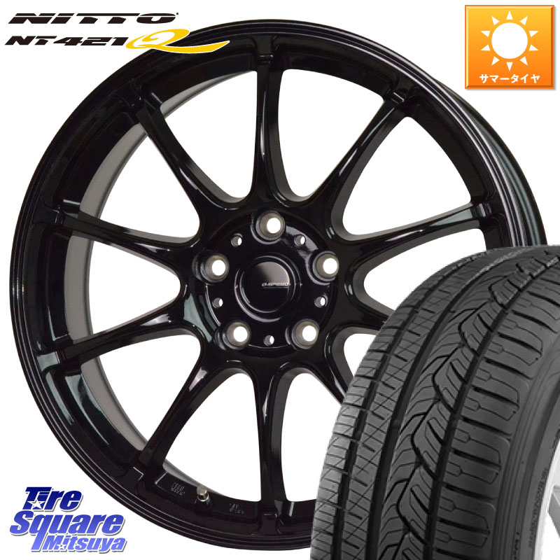 HotStuff G.SPEED G-07 ホイール 18インチ ジースピード 18 X 7.5J +38 5穴 114.3 NITTO ニットー NT421Q サマータイヤ 235/55R18