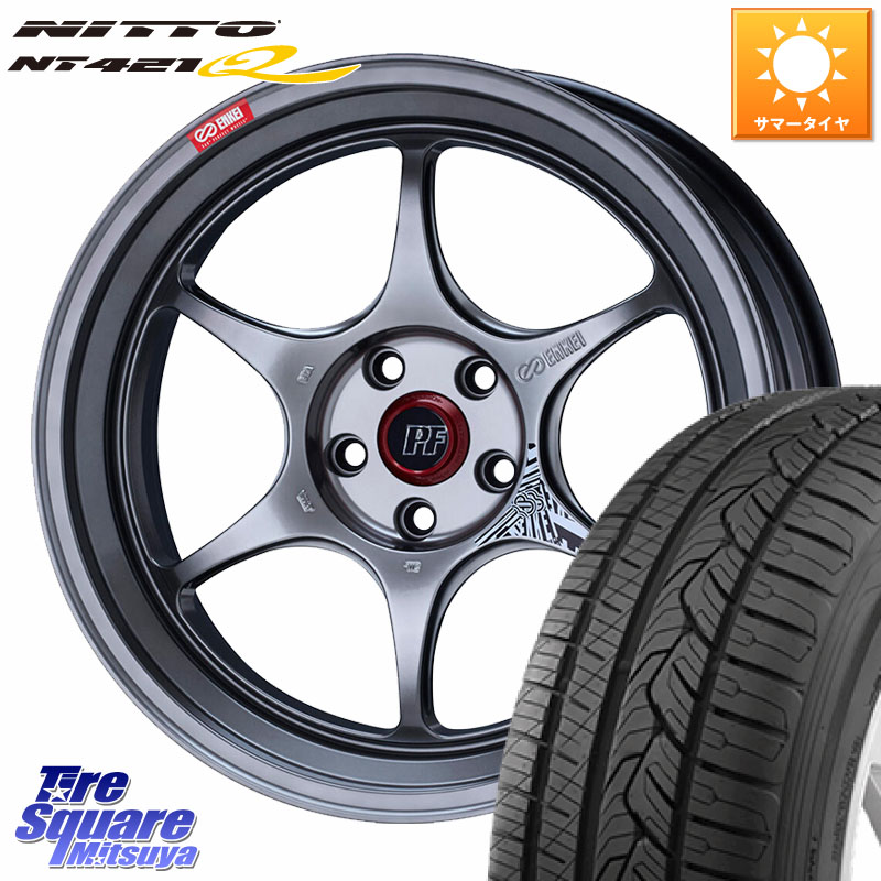 NITTO ニットー NT421Q サマータイヤ 255/55R18ENKEI エンケイ PerformanceLine PF06 シルバー ホイール 18インチ 18X8.5J 35 5穴 114.3 アウトランダーPHEV|タイヤスクエアミツヤ