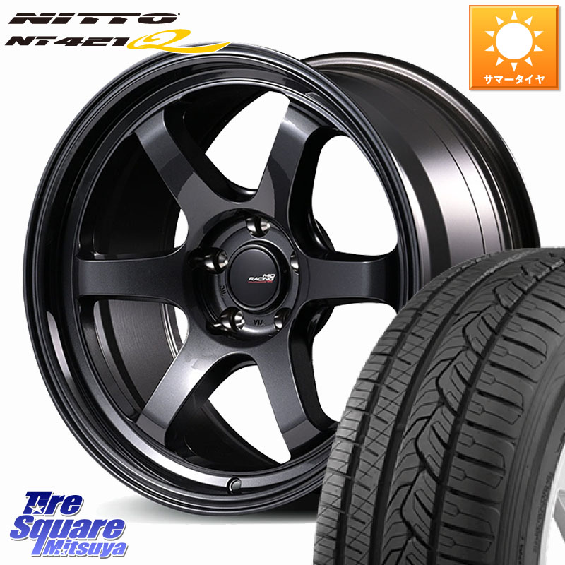 NITTO ニットー NT421Q サマータイヤ 235/60R18MANARAY 【欠品次回7月下-8月上旬予定】MID RACING R06 ホイール 18インチ 18X8.5J(M14B) 38 5穴 114.3 レクサスNX20系|タイヤスクエアミツヤ