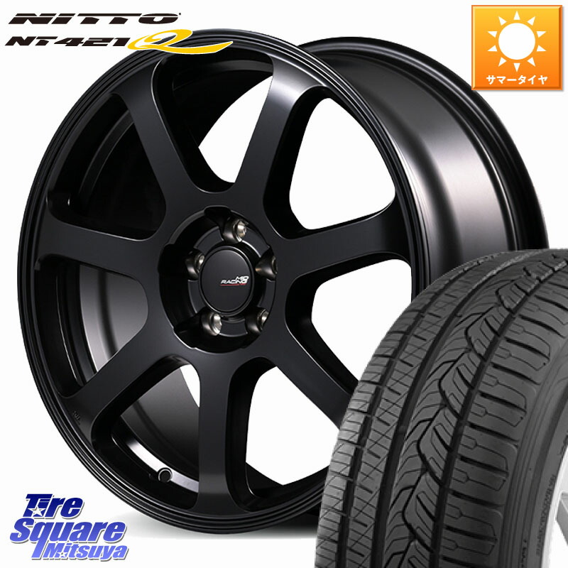 NITTO ニットー NT421Q サマータイヤ 225/60R17MANARAY MID Racing R07 TypeS ホイール 17インチ レーシング 17X7.0J 48 5穴 114.3 E52エルグランド ZR-V SL系フォレスター レイバック SK系フォレスター RAV4 20系｜タイヤスクエアミツヤ
