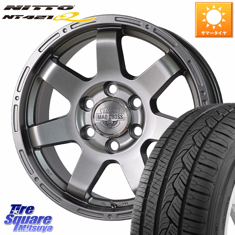 NITTO ニットー NT421Q サマータイヤ 265/60R18HotStuff MAD CROSS MC-76 ストレートナット仕様トライトン専用 ホイール 18インチ マッドクロス 18X7.5J 46 6穴 139.7 トライトンGLS(ナローボディ) トライトンGSR｜タイヤスクエアミツヤ