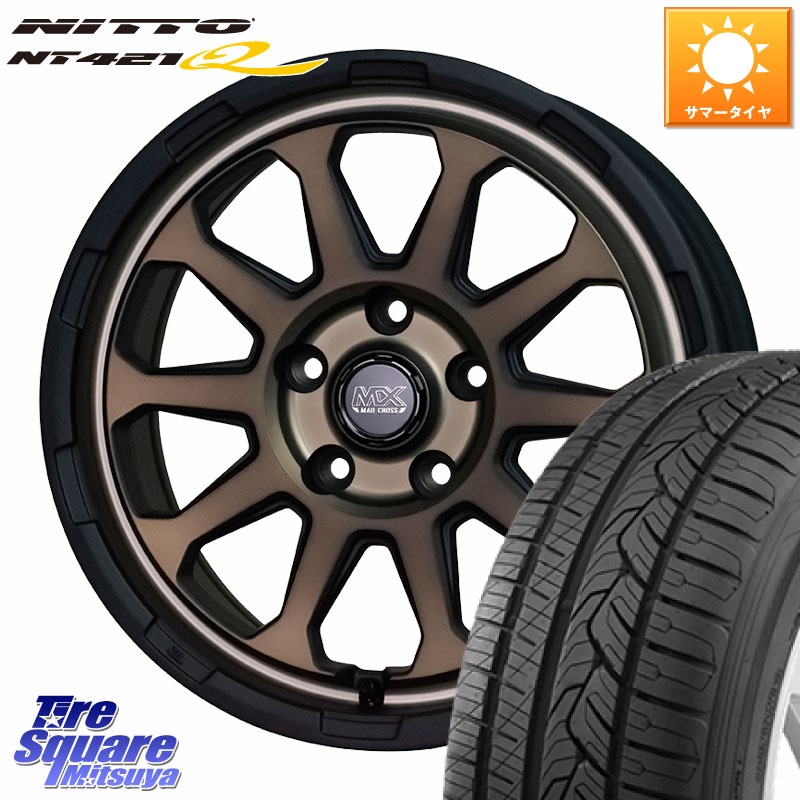 HotStuff マッドクロス レンジャー ブロンズ ホイール 17インチ 17 X 7.0J +38 5穴 114.3 NITTO ニットー NT421Q サマータイヤ 225/60R17 30系アルファード 30系ヴェルファイア デリカD:5 SL系フォレスター