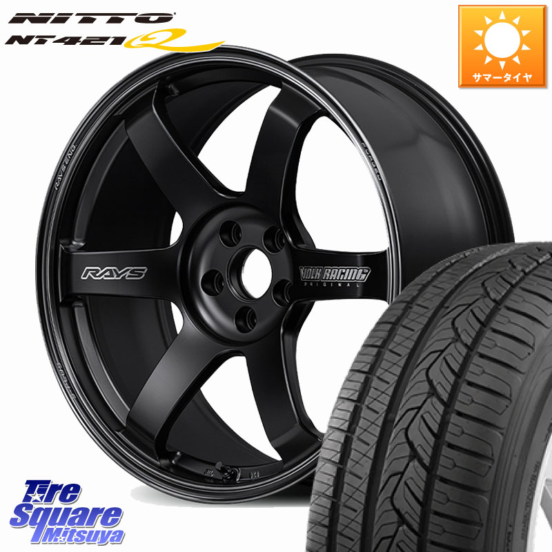 RAYS 【欠品次回10~11月】 TE37 SAGA S-plus Black Shadow LTD VOLK RACING 鍛造 ホイール 18インチ 18 X 8.5J +35 5穴 114.3 NITTO ニットー NT421Q サマータイヤ 255/55R18 アウトランダーPHEV
