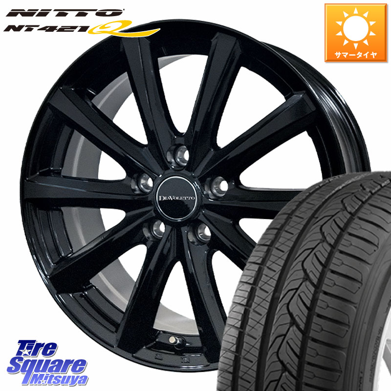 NITTO ニットー NT421Q サマータイヤ 225/55R17コスミック DIAVOLETTO D.TEN ホイール 17インチ 17X7.0J 39 5穴 114.3 10系アルファード スカイラインセダン 日産 シーマ 日産 フーガ FUGA 日産｜タイヤスクエアミツヤ