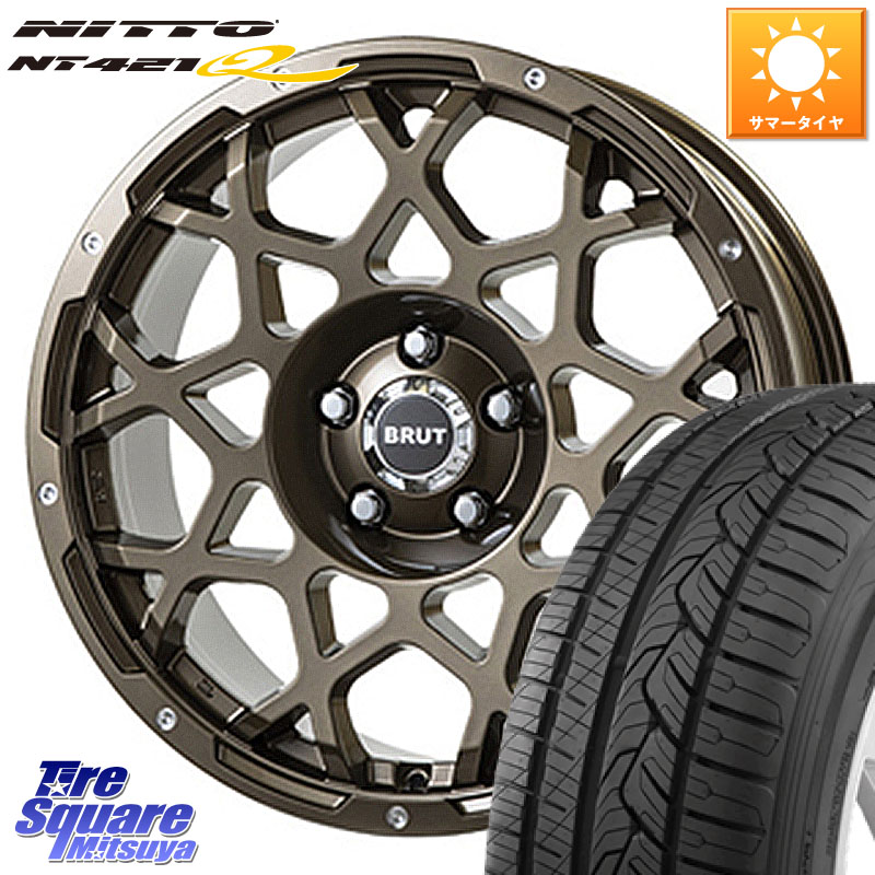 BRUT ブルート BR-55 BR55 ホイール 18インチ 18 X 8.0J +20 6穴 139.7 NITTO ニットー NT421Q サマータイヤ 265/60R18 GUN125ハイラックスHILUX 150系ランドクルーザープラド トライトンGSR
