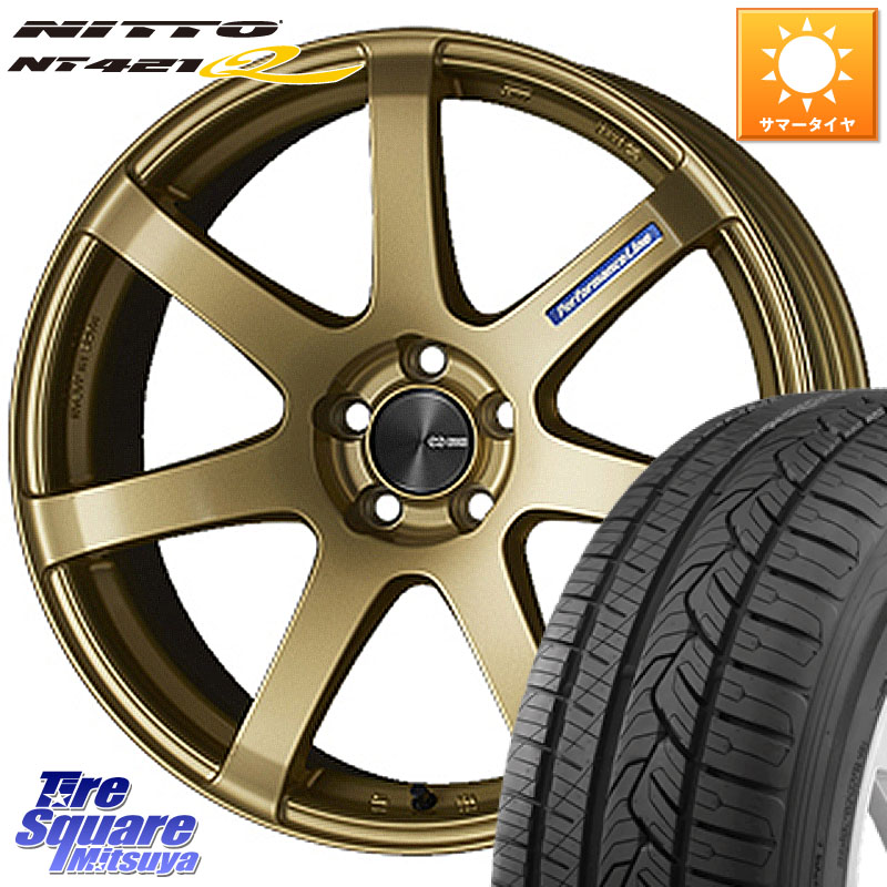 NITTO ニットー NT421Q サマータイヤ 235/55R19ENKEI エンケイ PerformanceLine PF07 -COLORS- 19X8.0J 45 5穴 114.3 T33エクストレイル CX-60 CX-80 CR-V|タイヤスクエアミツヤ