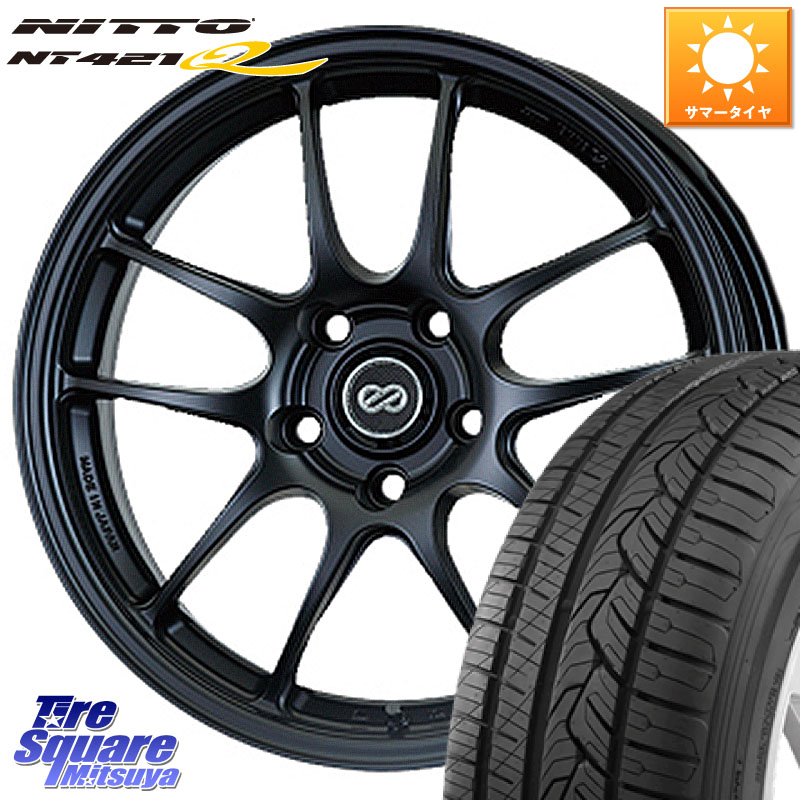 ENKEI エンケイ PerformanceLine PF01 BK ホイール 18 X 8.5J +35 5穴 114.3 NITTO ニットー NT421Q サマータイヤ 255/55R18 アウトランダーPHEV