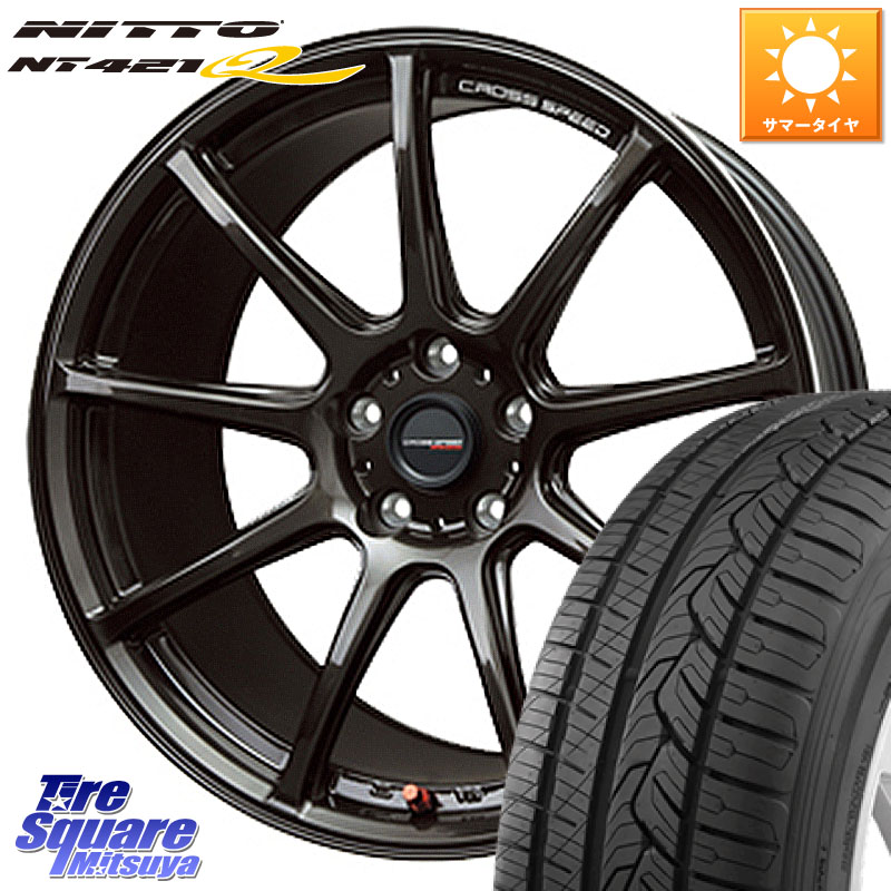 HotStuff クロススピード RS9 RS-9 軽量 ホイール 18インチ 18 X 7.5J +38 5穴 114.3 NITTO ニットー NT421Q サマータイヤ 235/50R18 30系アルファード 30系ヴェルファイア 20系アルファード 90,008円