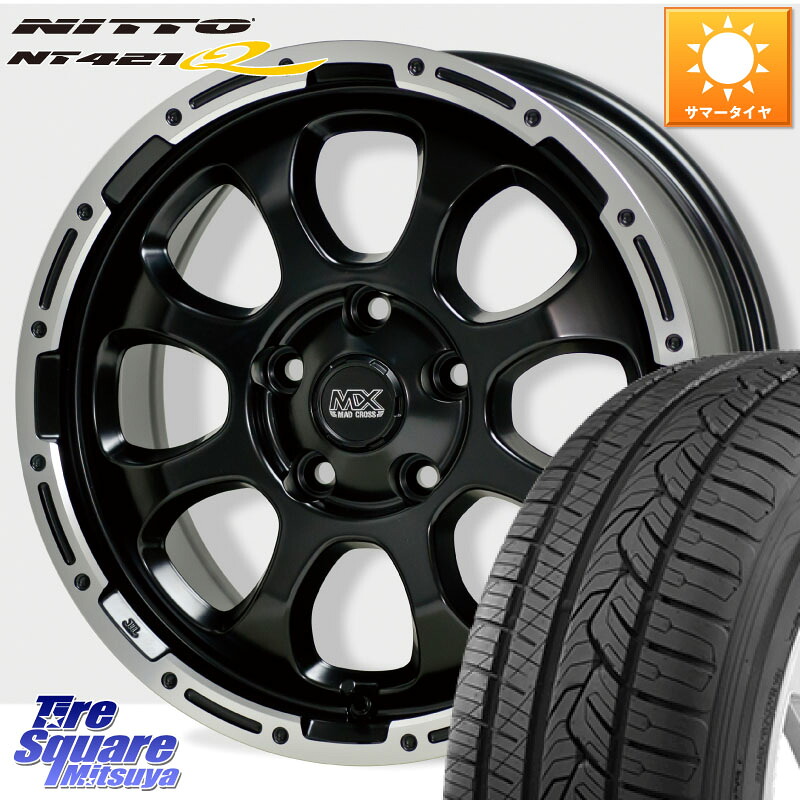 NITTO ニットー NT421Q サマータイヤ 215/60R17HotStuff マッドクロス GRACE グレイス BK 5H 在庫● ホイール 17インチ ★サマーセール★ 17X7.0J 38 5穴 114.3 カローラクロス 20系アルファード エルグランド 日産 エクストレイル X-TRAIL 日産 ヴェルファイア UX レ|タイヤスクエアミツヤ