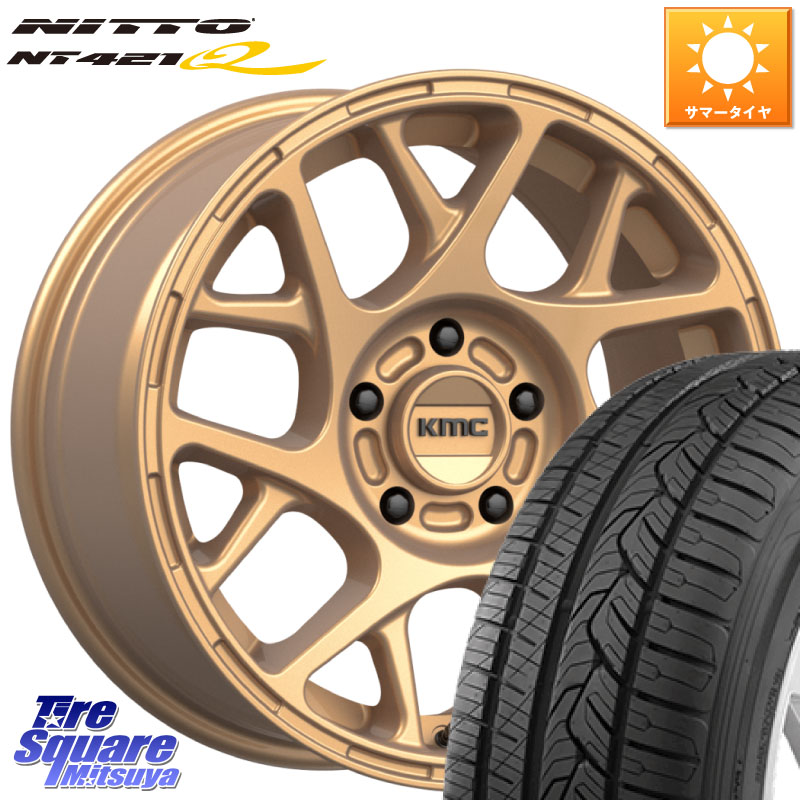KMC KM708 BULLY ホイール 17インチ 専用Nut別売 17 X 8.0J +38 5穴 114.3 NITTO ニットー NT421Q サマータイヤ 235/65R17