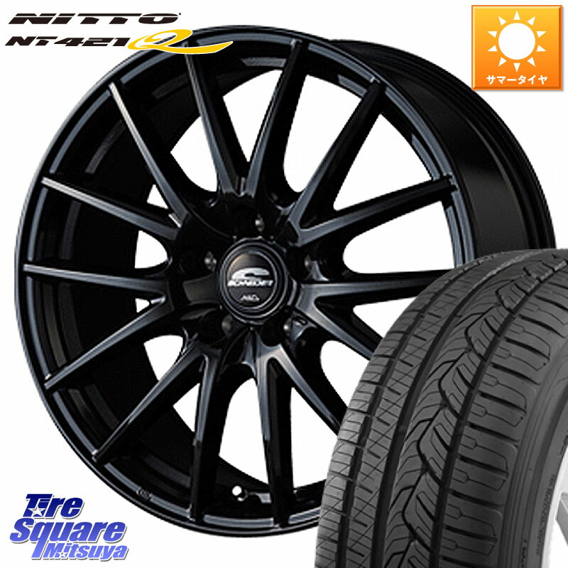 MANARAY MID SCHNEIDER SQ27 ブラック ホイール 17インチ 17 X 7.0J +38 5穴 114.3 NITTO ニットー NT421Q サマータイヤ 215/60R17 10系カローラクロス 20系アルファード