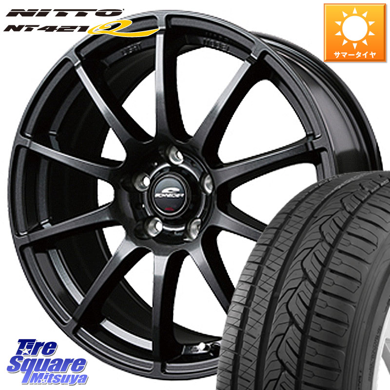 NITTO ニットー NT421Q サマータイヤ 235/60R18MANARAY MID SCHNEDER StaG M14球面座ボルト専用 ホイール 18インチ 18X7.0J(M14B) 40 5穴 114.3 クラウンスポーツ クラウンエステート RZ レクサス|タイヤスクエアミツヤ