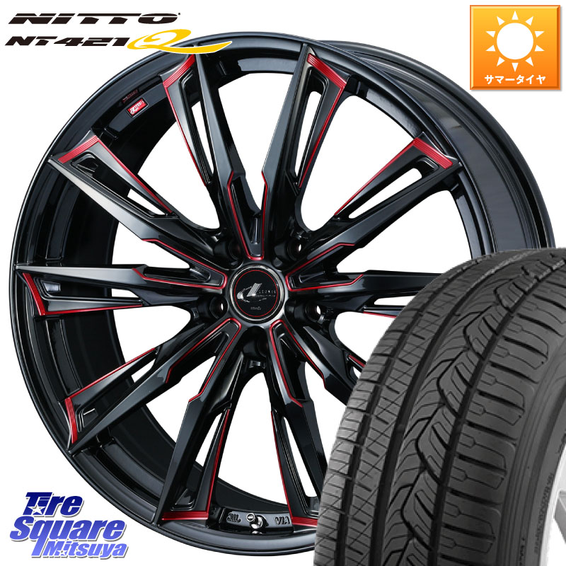 NITTO ニットー NT421Q サマータイヤ 255/50R20WEDS LEONIS レオニス GX RED ウェッズ ホイール 20インチ 20X8.5J 52 5穴 114.3 ムラーノ 日産｜タイヤスクエアミツヤ