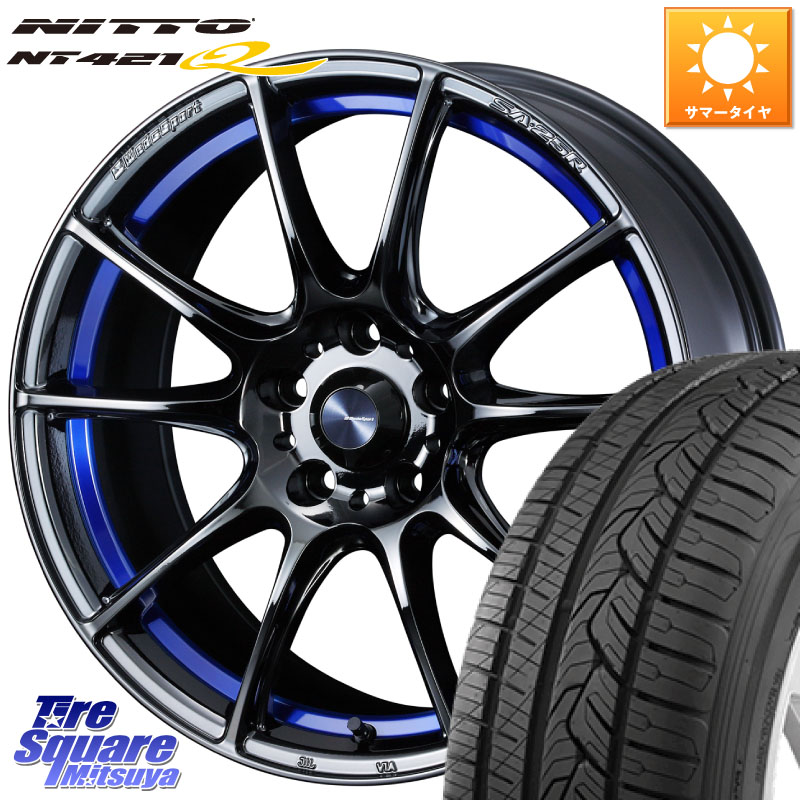 WEDS SA-25R ウェッズ スポーツ ホイール 17インチ 17 X 7.5J +45 5穴 114.3 NITTO ニットー NT421Q サマータイヤ 215/60R17 C-HR 50系エスティマ RC系オデッセイ後期 CX-30 MX-30 20系アルファード 116,935円