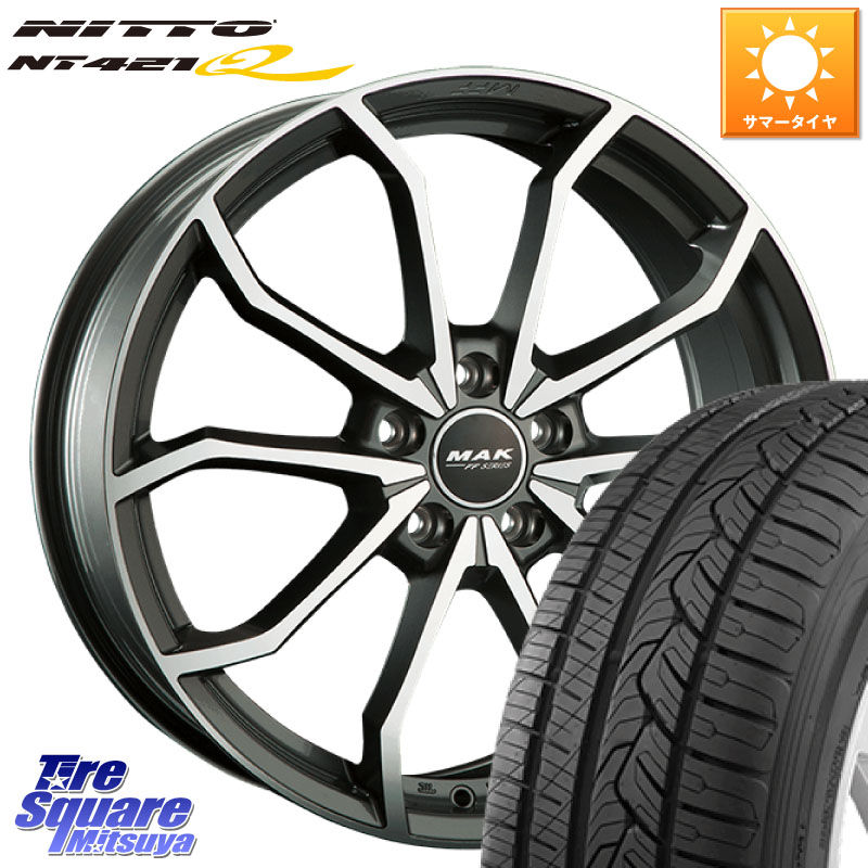 NITTO ニットー NT421Q サマータイヤ 235/55R17阿部商会 MAK LOWE FF ホイール 17インチ 17X7.5J(AUDI Q3 8UC) 43 5穴 112 アウディ Q3 8U系|タイヤスクエアミツヤ