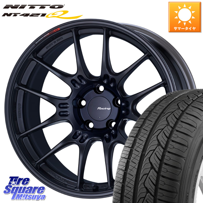 ENKEI エンケイ RACING GTC02 BK ホイール 19インチ 19 X 8.0J +45 5穴 114.3 NITTO ニットー NT421Q サマータイヤ 255/50R19
