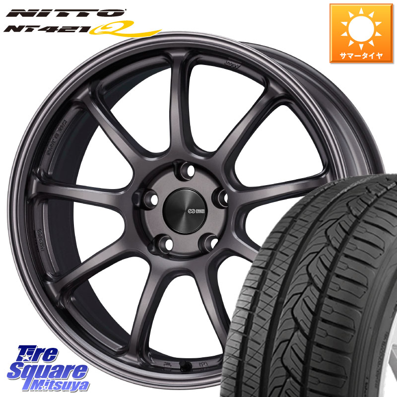 ENKEI PerformanceLine PF09 ホイール 4本 18インチ 18 X 7.5J +48 5穴 100 NITTO ニットー NT421Q サマータイヤ 215/50R18