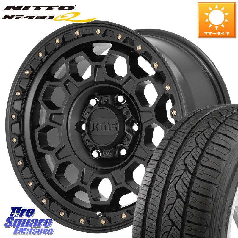 NITTO ニットー NT421Q サマータイヤ 225/65R17KMC KM545 Trek Black ホイール 17インチ 17X8.0J 35 5穴 114.3 RAV4 50系 NX レクサス ハリアー|タイヤスクエアミツヤ