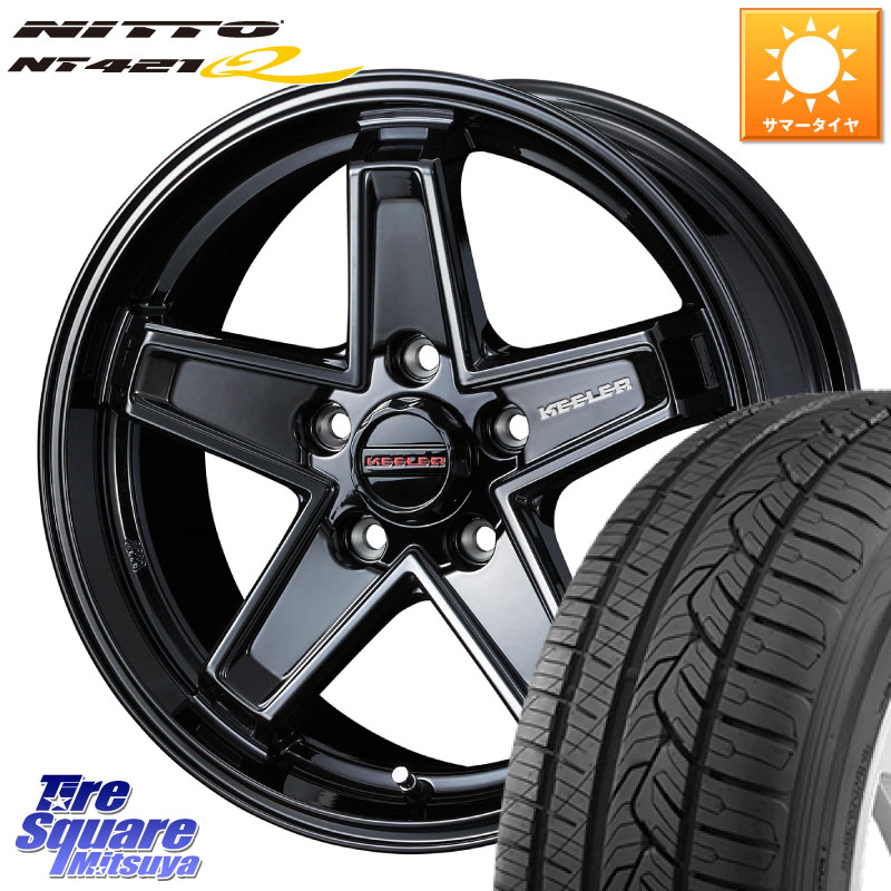 WEDS KEELER TACTICS ブラック ホイール 4本 17インチ キーラー タクティクス 17 X 7.0J +38 5穴 114.3 NITTO ニットー NT421Q サマータイヤ 235/65R17 50系RAV4