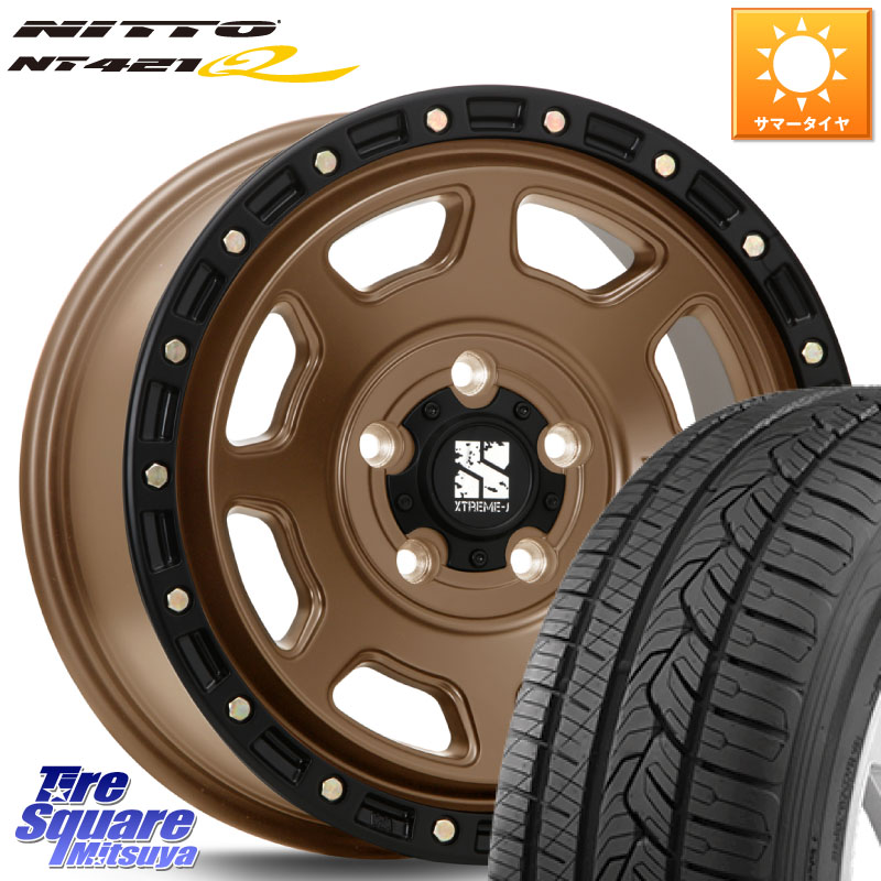MLJ XJ07 XTREME-J 5H MB エクストリームJ 17インチ 17 X 8.0J +35 5穴 114.3 NITTO ニットー NT421Q サマータイヤ 225/60R17 30系アルファード 30系ヴェルファイア