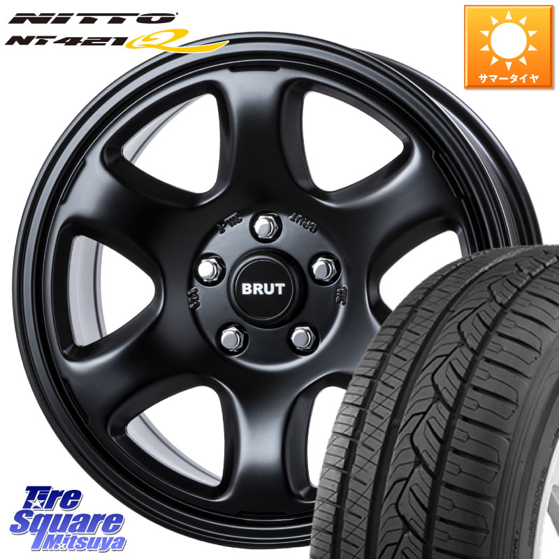 BRUT ブルート BR-44 BR44 BK ホイール 17インチ 17 X 7.5J +38 5穴 114.3 NITTO ニットー NT421Q サマータイヤ 225/65R17 50系RAV4 80系ハリアー