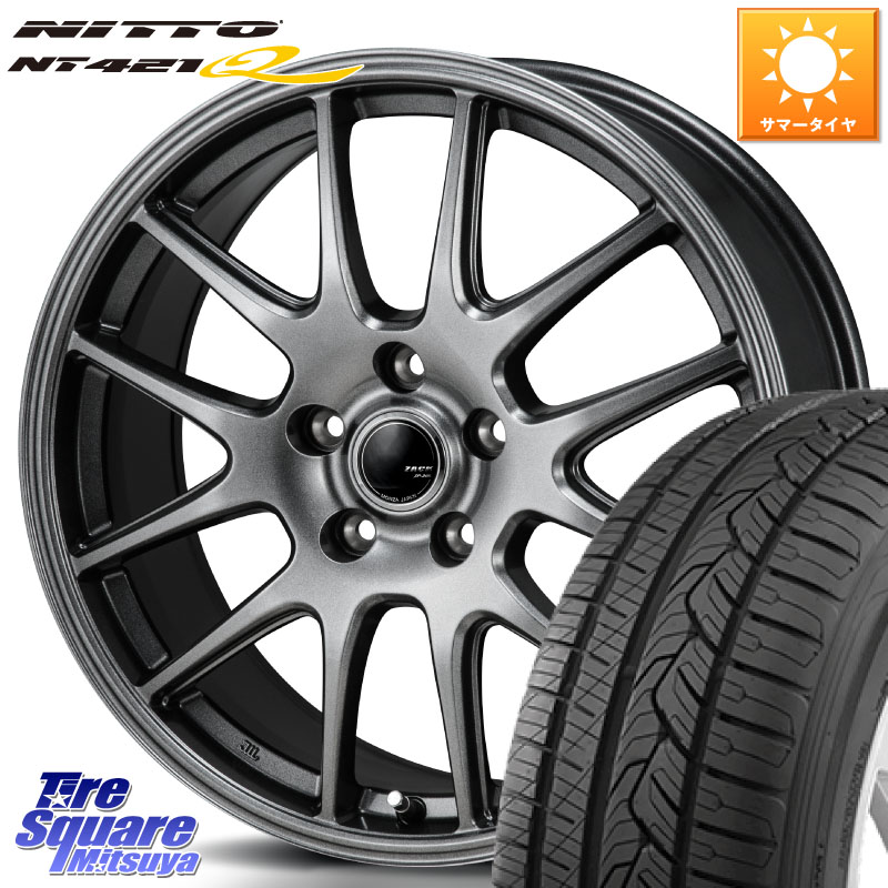 Japan三陽 ZACK JP-205 ホイール 18 X 7.5J +38 5穴 114.3 NITTO ニットー NT421Q サマータイヤ 255/55R18 アウトランダーPHEV