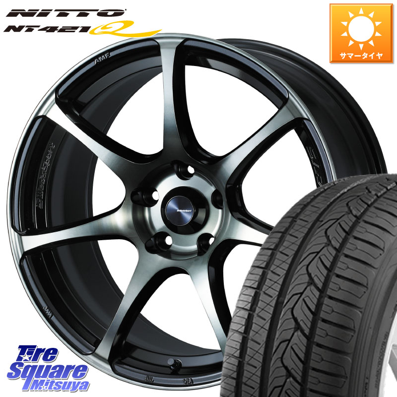 WEDS 73984 ウェッズ スポーツ SA75R SA-75R 18インチ 18 X 7.5J +35 5穴 114.3 NITTO ニットー NT421Q サマータイヤ 255/55R18 アウトランダーPHEV