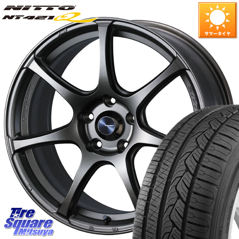 WEDS 74003 ウェッズ スポーツ SA75R SA-75R 18インチ 18 X 7.5J +35 5穴 114.3 NITTO ニットー NT421Q サマータイヤ 255/55R18 アウトランダーPHEV