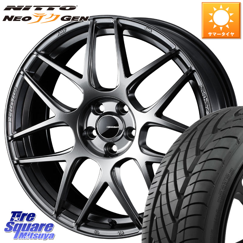 WEDS SA-27R PSB ウェッズ スポーツ ホイール 19インチ 19 X 8.0J +45 5穴 114.3 NITTO ニットー NEOテクGEN サマータイヤ 245/35R19 WRX S4(VBH)