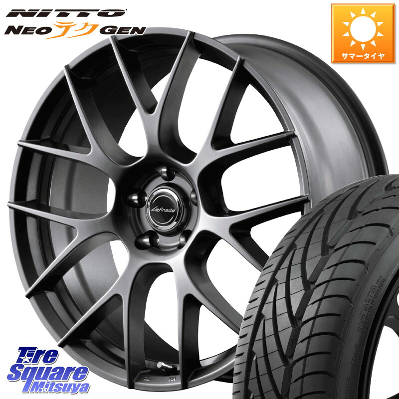 MANARAY Lefinada MOTION3 平座仕様 トヨタ・レクサス専用 ホイール 18インチ MID 18 X 8.0J +42 5穴 114.3 NITTO ニットー NEOテクGEN サマータイヤ 215/40R18