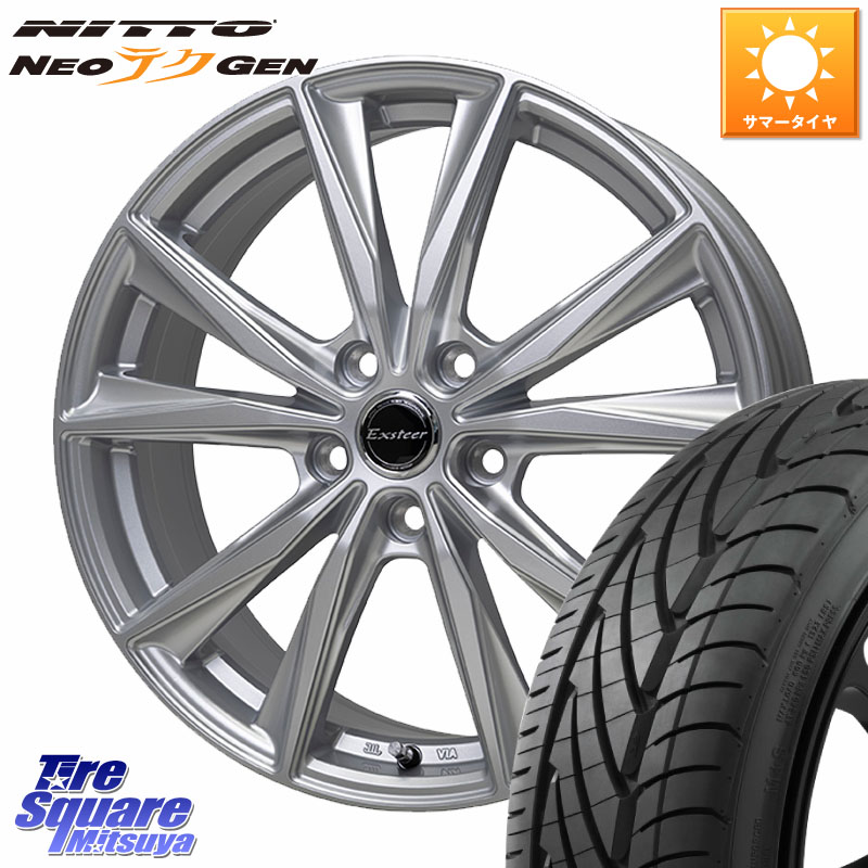 HotStuff Exsteer ST ホイール 18インチ エクシーダ 18 X 7.0J +55 5穴 114.3 NITTO ニットー NEOテクGEN サマータイヤ 215/40R18