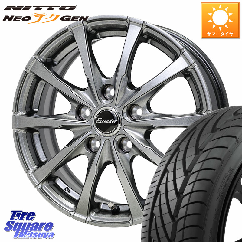 NITTO ニットー NEOテクGEN サマータイヤ 215/35R19HotStuff Exceeder E08 ホイール 19インチ エクシーダ 19X7.5J 48 5穴 114.3｜タイヤスクエアミツヤ