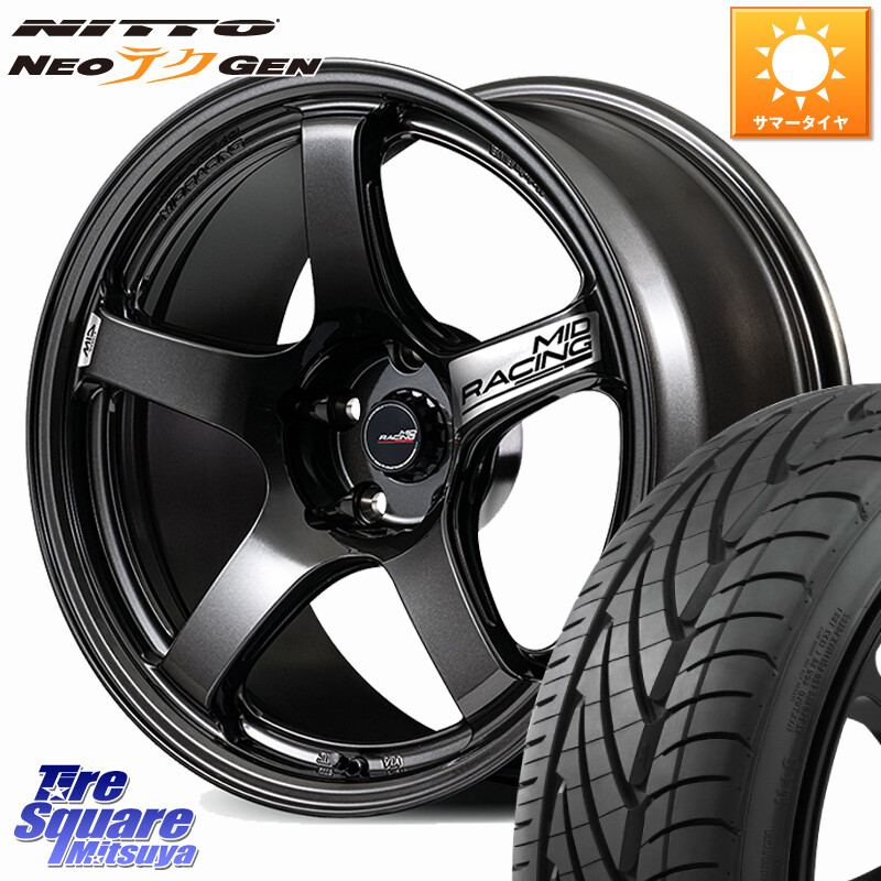 NITTO ニットー NEOテクGEN サマータイヤ 215/40R18MANARAY MID RACING R50 EVO ホイール 18インチ 18X7.5J 45 5穴 114.3｜タイヤスクエアミツヤ