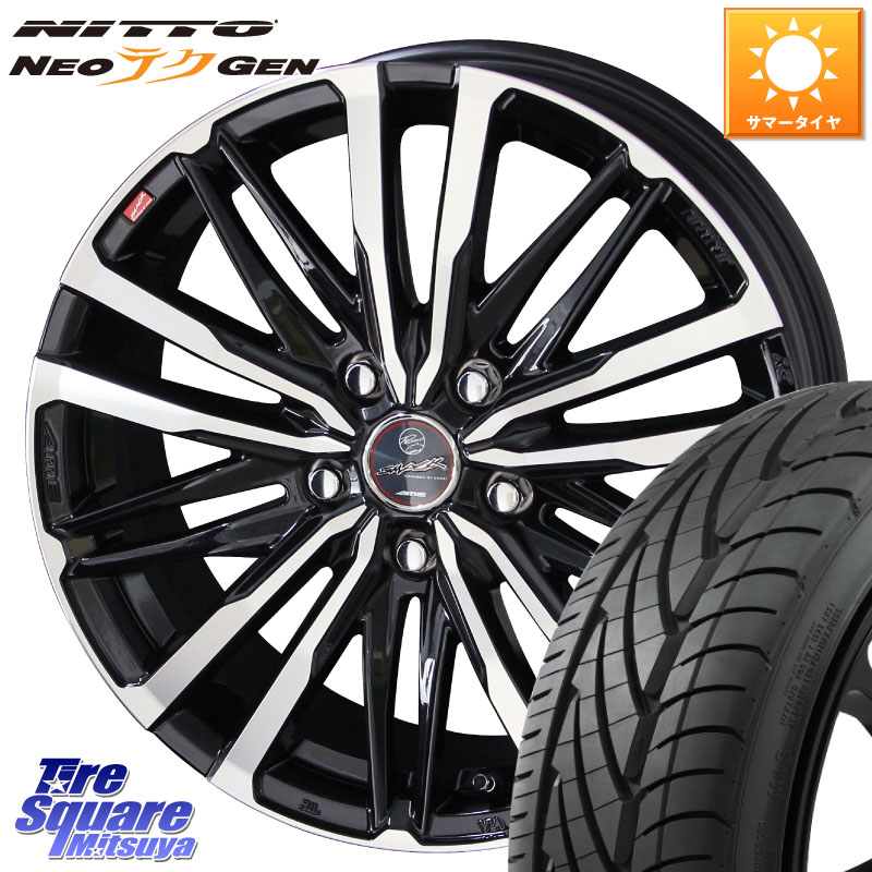 KYOHO SMACK CREST ホイール 4本 18インチ 18 X 8.0J +45 5穴 114.3 NITTO ニットー NEOテクGEN サマータイヤ 215/40R18