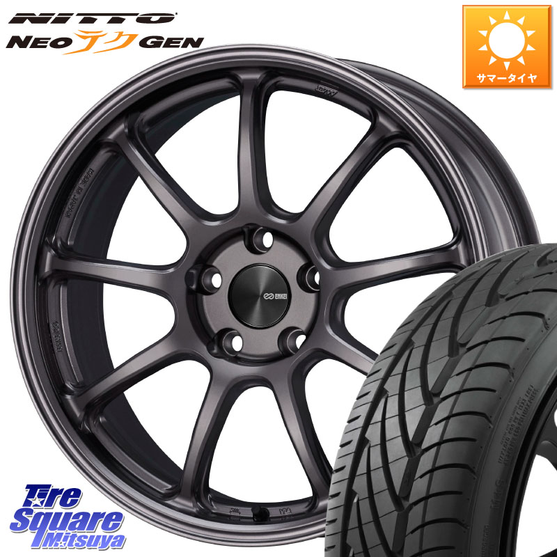 ENKEI PerformanceLine PF09 ホイール 4本 18インチ 18 X 7.5J +48 5穴 100 NITTO ニットー NEOテクGEN サマータイヤ 215/40R18 50系プリウス BRZ・86・GR86