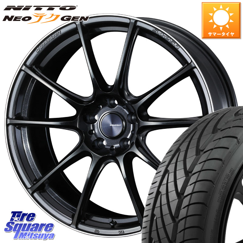 WEDS SA-25R ウェッズ スポーツ ホイール 19インチ 19 X 8.0J +45 5穴 114.3 NITTO ニットー NEOテクGEN サマータイヤ 245/35R19 WRX S4(VBH)
