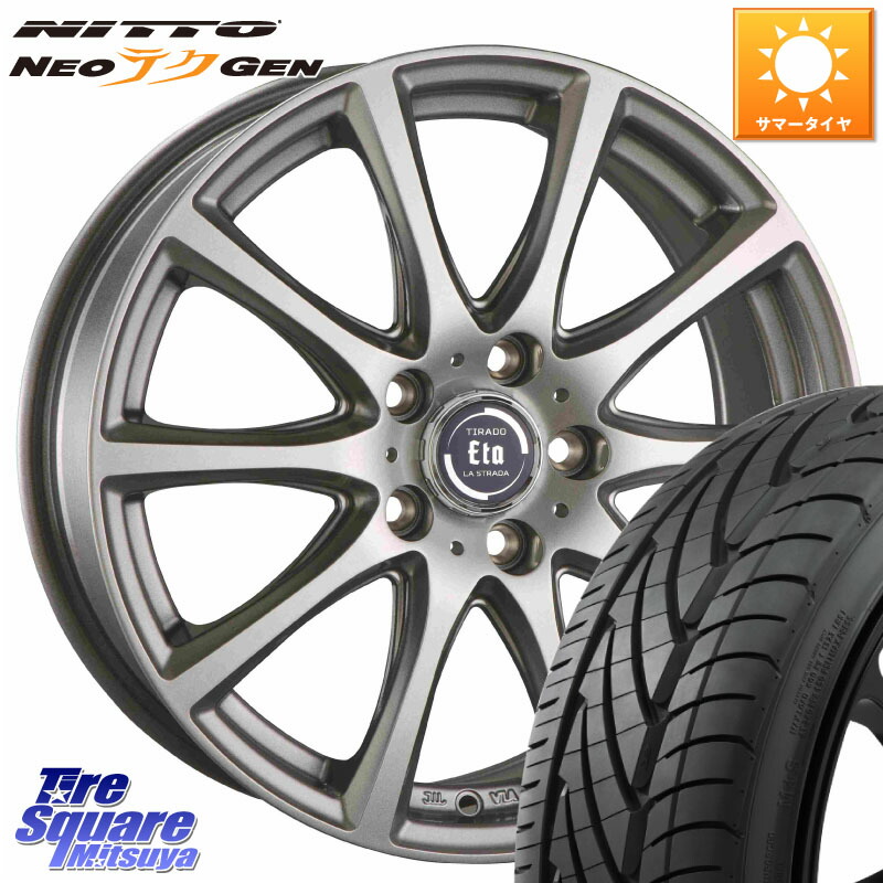 阿部商会 ティラード イータ 18 X 7.5J +38 5穴 114.3 NITTO ニットー NEOテクGEN サマータイヤ 215/40R18