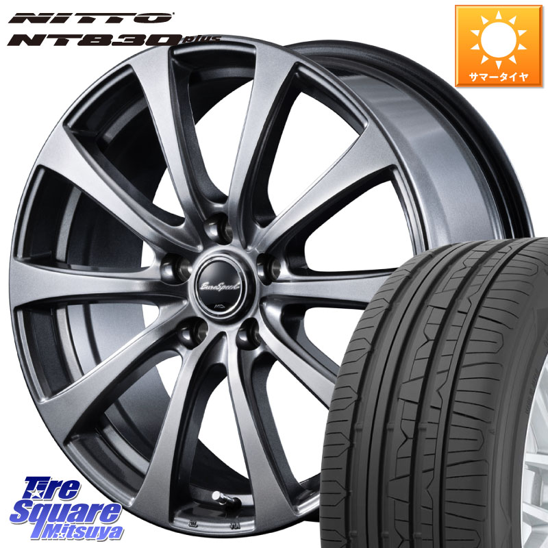 NITTO ニットー NT830 plus サマータイヤ 225/45R18MANARAY MID EuroSpeed G10 在庫● ホイール 18インチ 18X7.5J 37 5穴 114.3 ステージア 日産 マークXジオ HS レクサス RX-8 MAZDA クラウンマジェスタ クラウンロイヤル クラウンハイブリッド 220・H20系 クラウン 2｜タイヤスクエアミツヤ