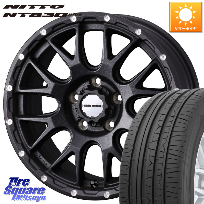 WEDS 41130 マッドヴァンス MUD VANCE 08 BK ホイール 17インチ 17 X 7.0J +38 5穴 114.3 NITTO ニットー NT830 plus サマータイヤ 215/45R17
