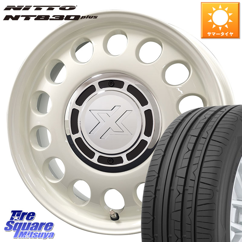 NITTO ニットー NT830 plus サマータイヤ 165/55R15コスミック クロスブラッド STEELE ホイール 15インチ 15X6.0J 42 4穴 100|タイヤスクエアミツヤ