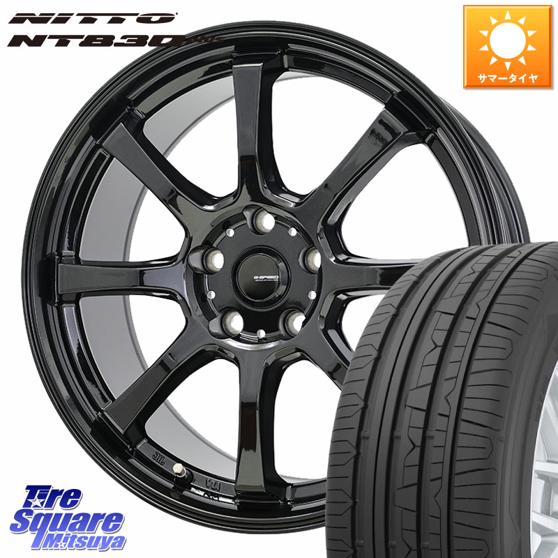 HotStuff G-SPEED G-08 ホイール 18インチ ジースピード 18 X 7.0J +48 5穴 114.3 NITTO ニットー NT830 plus サマータイヤ 235/50R18 50系エスティマ