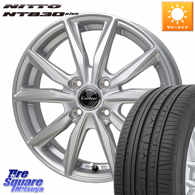 NITTO ニットー NT830 plus サマータイヤ 165/55R15HotStuff Exsteer ST ホイール 15インチ エクシーダ 15X4.5J 45 4穴 100 N-BOX デリカミニ2WD タント スペーシア サクラ R1 R2 ルークス ROOX 日産 デイズ デイズルークス 日産 コペン N-ONE N ONE エヌワン ワゴンR｜タイヤスクエアミツヤ