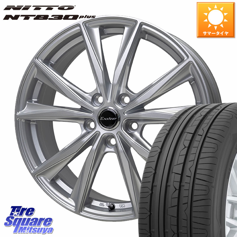 HotStuff Exsteer ST ホイール 18インチ エクシーダ 18 X 7.0J +48 5穴 114.3 NITTO ニットー NT830 plus サマータイヤ 235/50R18 50系エスティマ