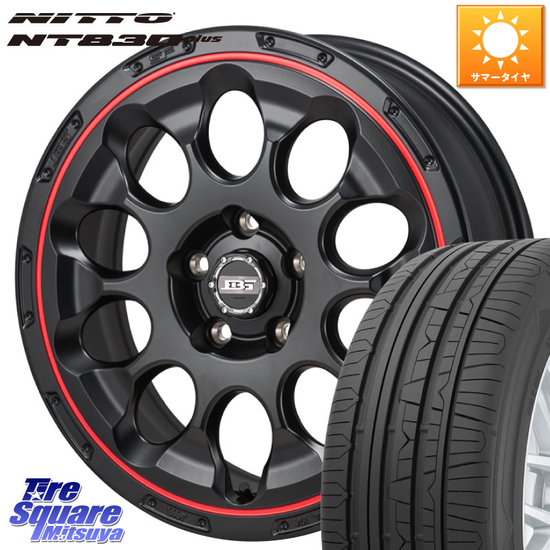 KOSEI BOTTOM GARCIA CHRONO レッドリム ホイール 17インチ 17 X 7.0J +45 5穴 114.3 NITTO ニットー NT830 plus サマータイヤ 215/45R17