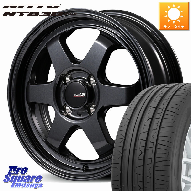 MANARAY MID RACING R06 ホイール 15インチ 15 X 5.0J +45 4穴 100 NITTO ニットー NT830 plus サマータイヤ 165/55R15 N-BOX タント スペーシア サクラ