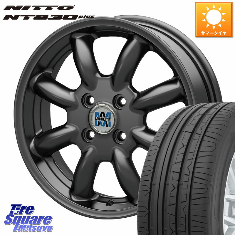NITTO ニットー NT830 plus サマータイヤ 165/55R15KOSEI MINILITE ガンメタ ホイール 15インチ ミニライト 15X4.5J 45 4穴 100 デリカミニ2WD タント スペーシア サクラ ルークス ROOX 日産 デイズ デイズルークス 日産 コペン ワゴンR等ハイト系 アルト系 エブリイ｜タイヤスクエアミツヤ