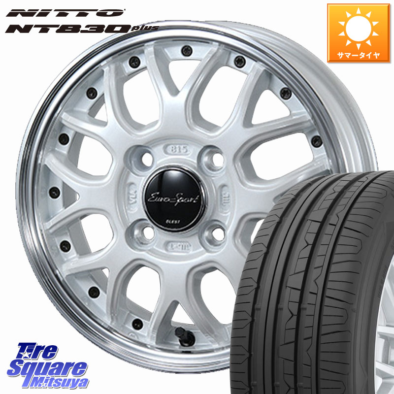 NITTO ニットー NT830 plus サマータイヤ 165/55R15BLEST EuroSport Type815 軽自動車専用 ホイール 15インチ 15X5.0J 45 4穴 100 N-BOX タント スペーシア サクラ R1 R2 ルークス ROOX 日産 デイズ デイズルークス 日産 デリカ ミニ DELICA MINI コペン N-ONE N ONE｜タイヤスクエアミツヤ