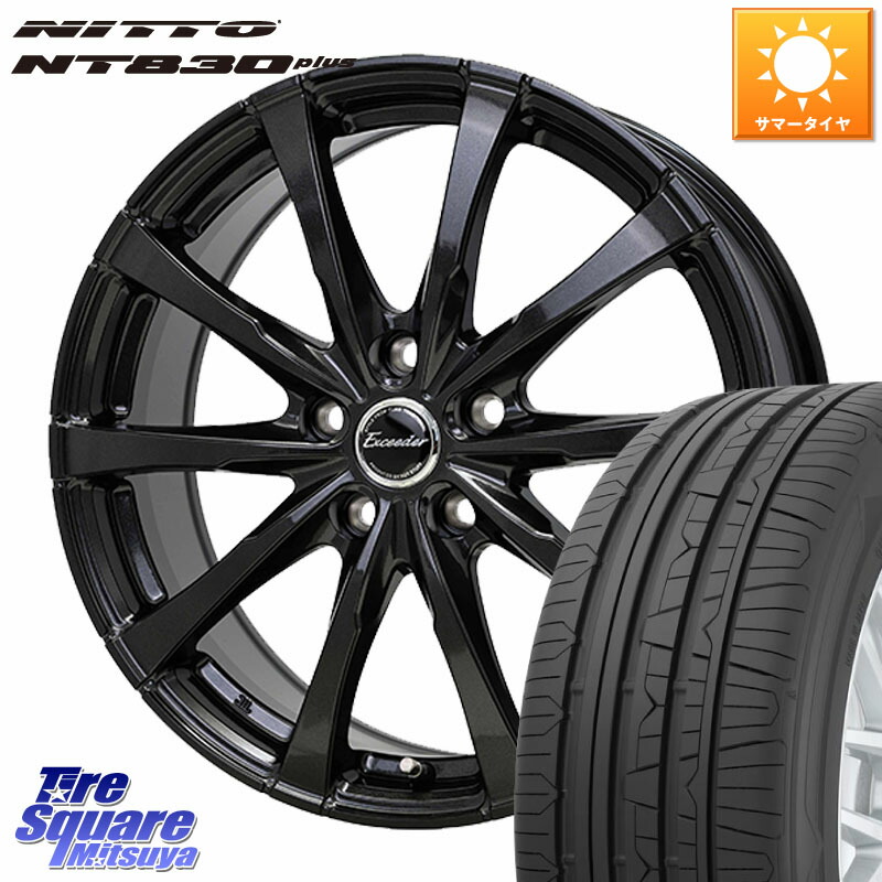 HotStuff Exceeder E08 平座仕様(レクサス・トヨタ専用) ホイール 18インチ エクシーダ 18 X 7.5J +37 5穴 114.3 NITTO ニットー NT830 plus サマータイヤ 235/50R18 30系アルファード 30系ヴェルファイア 20系アルファード