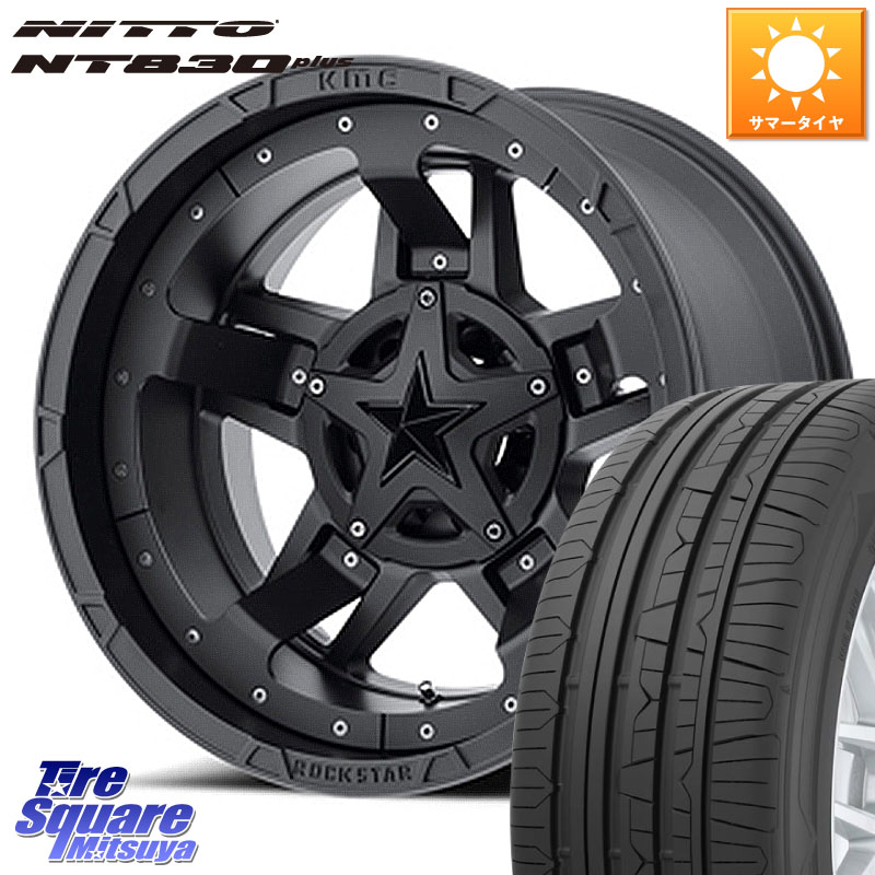 NITTO ニットー NT830 plus サマータイヤ 225/50R17KMC XD827 ROCKSTAR3 ホイール 17インチ ロックスター3 17X8.0J 35 5穴 114.3|タイヤスクエアミツヤ