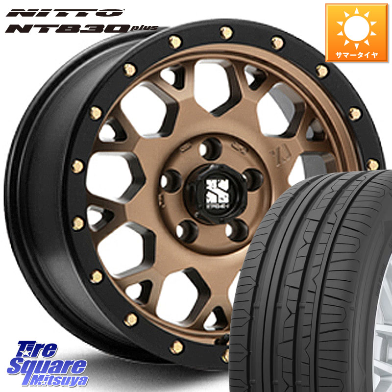 NITTO ニットー NT830 plus サマータイヤ 225/50R17MLJ XJ04 XTREME-J エクストリームJ マットブロンズ ホイール 17インチ 17X7.0J 42 5穴 114.3 WRX-S4(VBH) マークXジオ エアトレック RX-8 MAZDA WRX S4|タイヤスクエアミツヤ